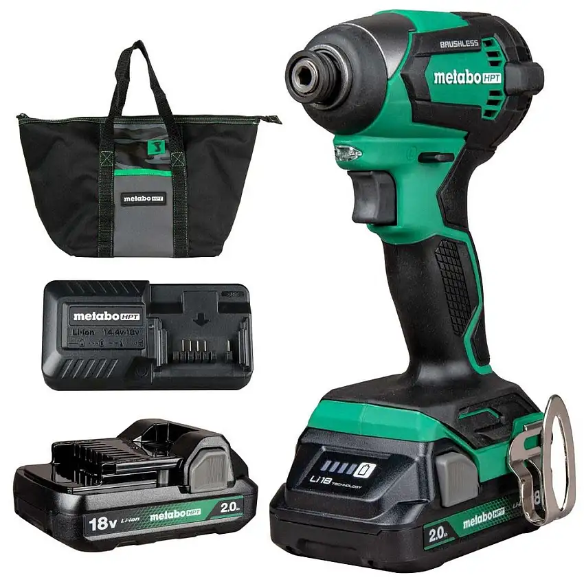 Metabo HPT 18V MultiVolt Lithium-Ion Brushless Cordless Impact Driver Kit (2 Ah) - WH18DEXM