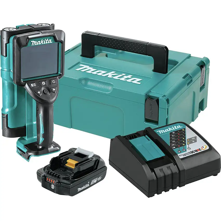 Makita 18V LXT Lithium‑Ion Cordless Multi‑Surface Scanner Kit with Interlocking Storage Case (2 Ah) - DWD181R1J