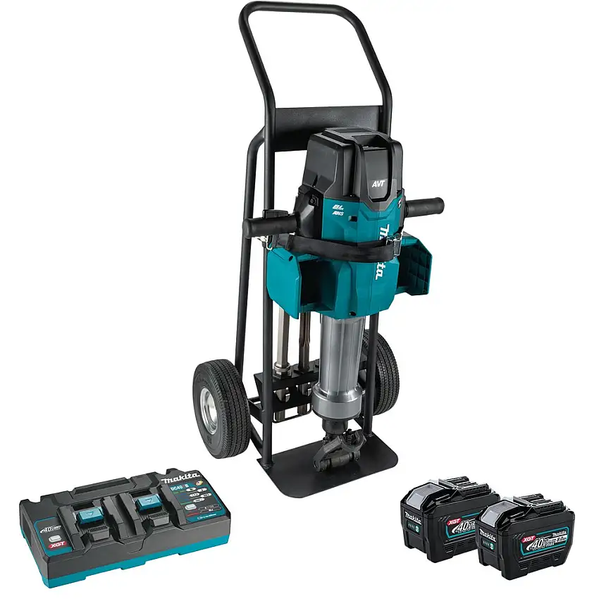 Makita 80V max (40V max X2) XGT Brushless Lithium-Ion 1‑1/8 in. Cordless Hex AVT Breaker Hammer Kit with 2 Batteries (8 Ah) - GMH04PLX