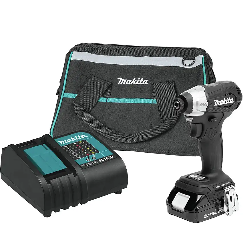 Makita 18V LXT  Sub-Compact Brushless Lithium-Ion Cordless Impact Driver Kit (1.5Ah) - XDT18SY1B