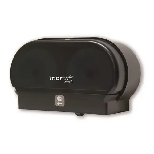 Morcon Paper Valay 11.5 in. x 6.5 in. Plastic Small Core Tissue Dispenser - Black