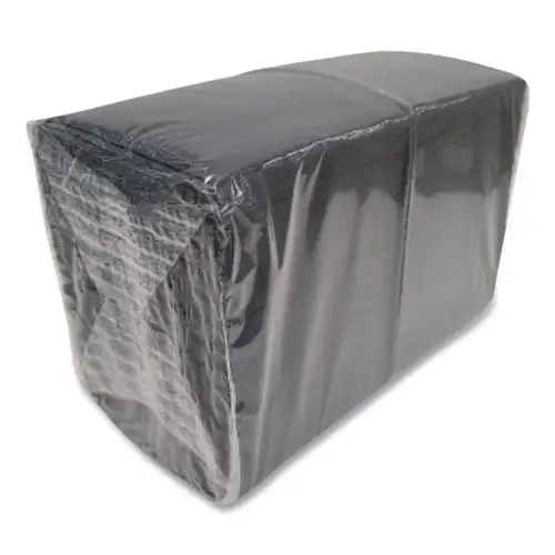 Morcon Paper 9 in. x 9.5 in. 2-Ply Morsoft Beverage Napkins - Black (1000/Carton)
