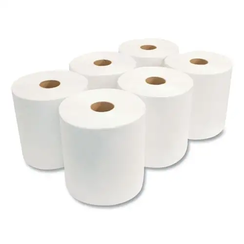 Morcon Paper W6800 Morsoft 8 in. x 800 ft. 1-Ply Universal Roll Towels - White (6 Rolls/Carton)