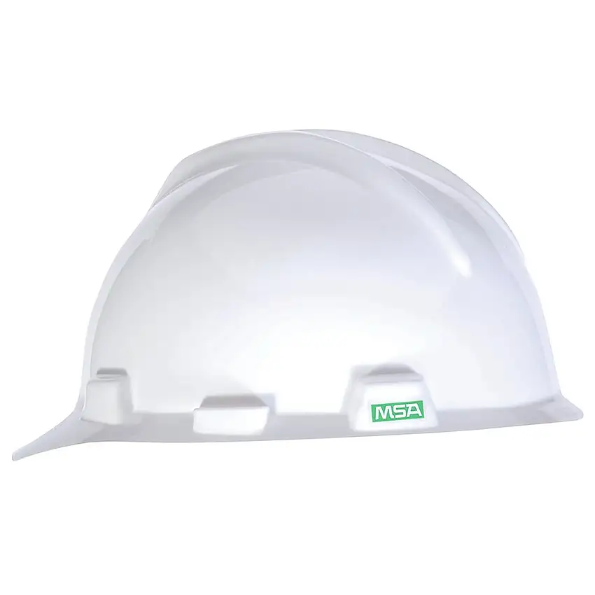 MSA V-Gard Slotted Cap with 1-Touch Suspension - White - 10057441