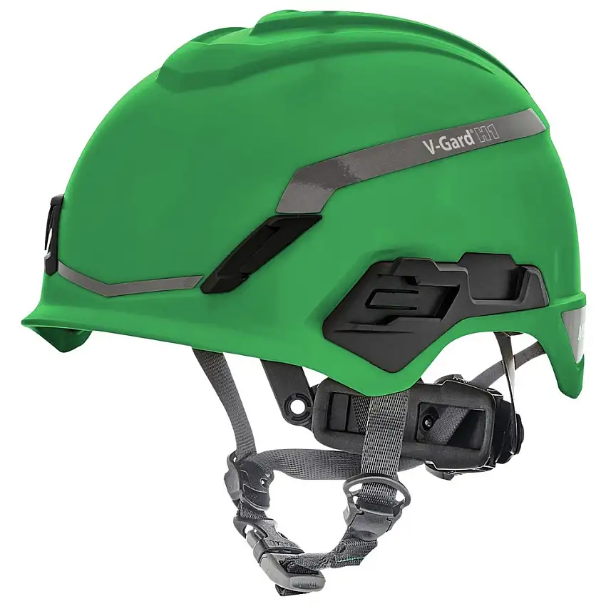 MSA V-Gard H1 Fas-Trac III Pivot Novent ANSI EN397 Safety Helmet -  Green - 10194794