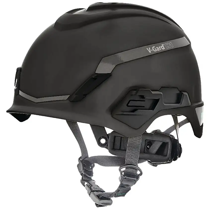 MSA V-Gard H1 Fas-Trac III Pivot Novent ANSI EN397 Safety Helmet -  Black - 10194798