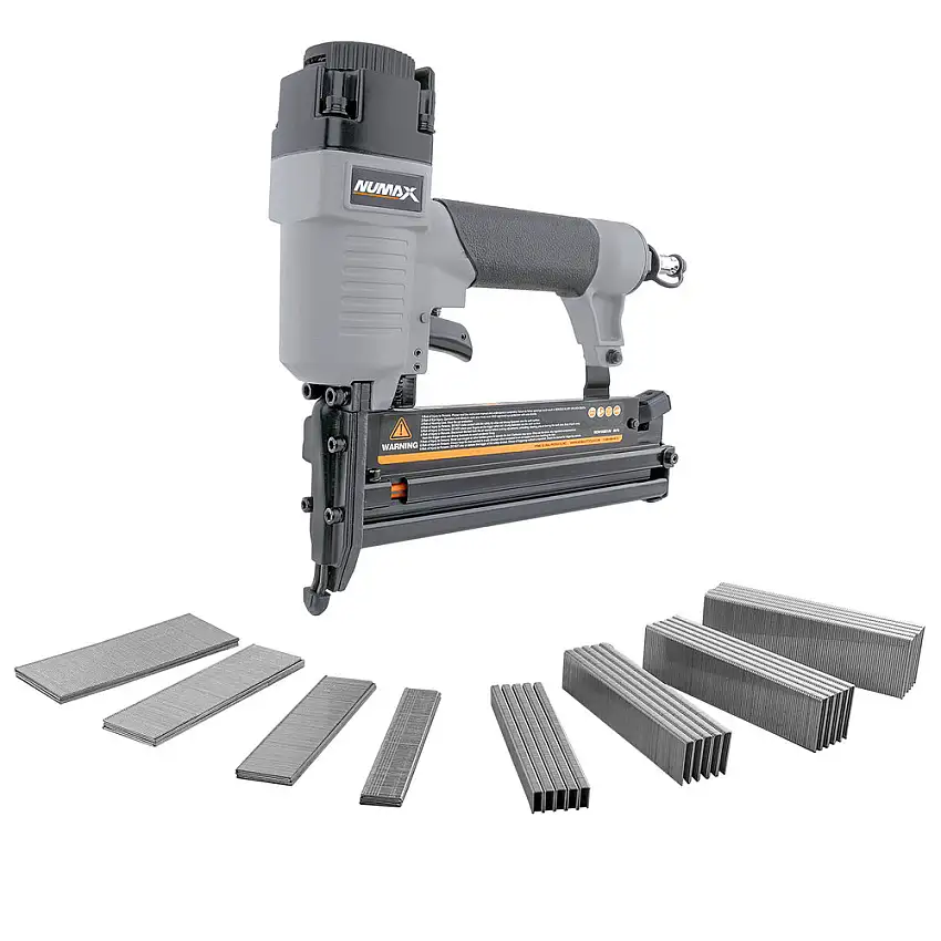 NuMax 18 Gauge 2-IN-1 Pneumatic Brad Nailer and Stapler with 4000 Fasteners - S2118GWN