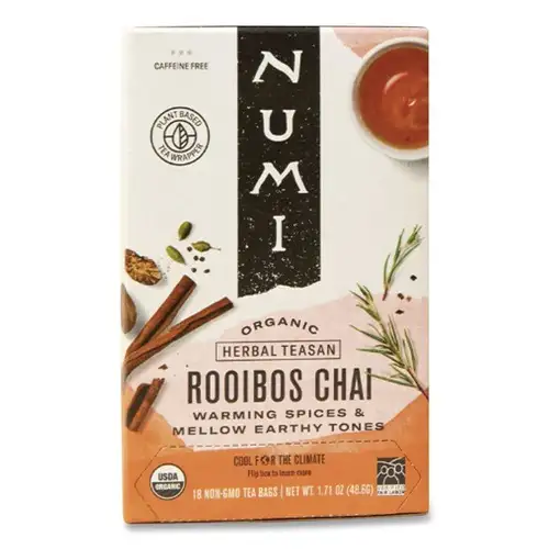 Numi 10200 1.71 oz Organic Teas and Teasans - Rooibos Chai (18/Box)