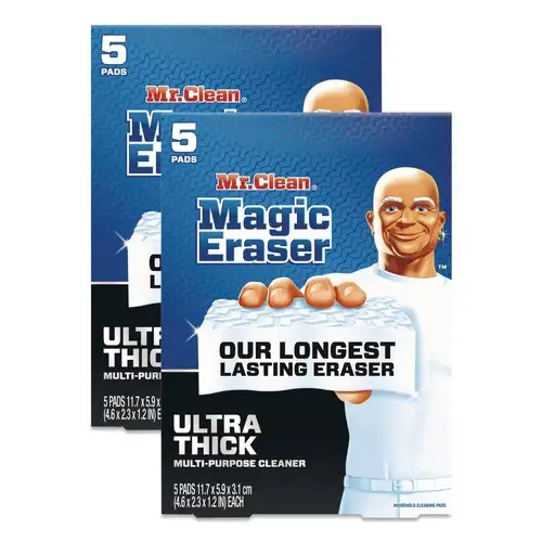Mr. Clean 4.6 in. x 2.3 in. 1.2 in. Thick Ultra-Thick Magic Eraser - White (10/Carton)