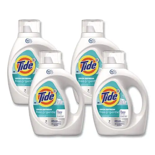 Tide 55 oz. 39 Loads Free and Gentle Odor Refresh Liquid Laundry Detergent (4/Carton)