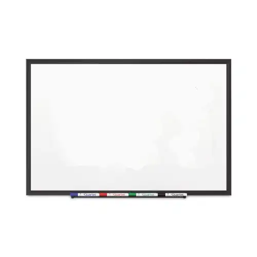 Quartet 72 in. x 48 in. Classic Series Porcelain Magnetic Dry Erase Board - White Surface, Black Aluminum Frame