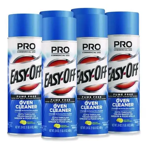 Professional EASY-OFF Fume Free Max Oven Cleaner, Foam, Lemon, 24 Oz Aerosol Spray, 6/carton