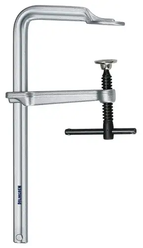 Palmgren 9629316 Regular Duty L-Clamp With Black Oxide Spindle | 16" Max Open Capacity | 3/4" Spindle Diameter | 3-15/16" Throat Capacity