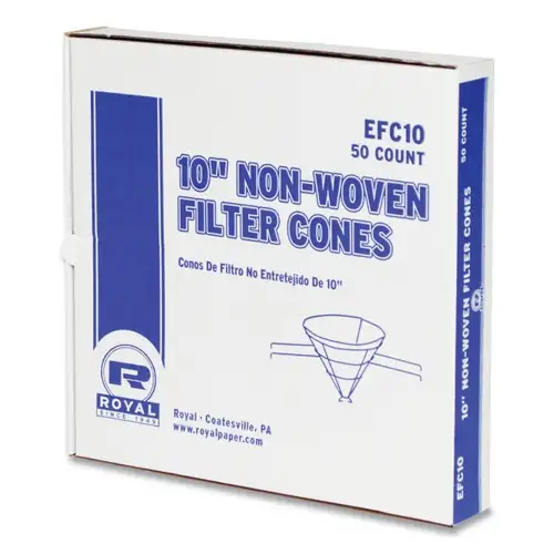 AmerCareRoyal 10 in. Non-Woven Filter Cones for Fryer Oil (500/Carton)