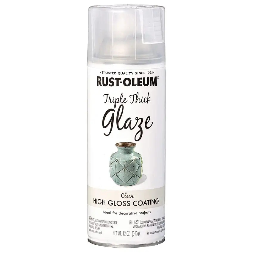 Rust-Oleum Specialty Triple Thick Glaze Spray Paint, High Gloss Clear, 12 oz Aerosol Can - 301416