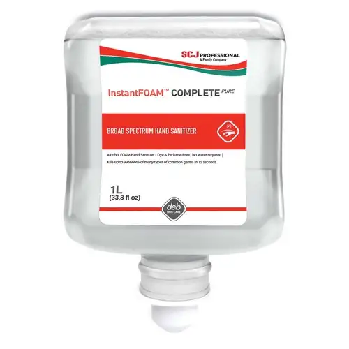 SC Johnson 10691240071003 1 L InstantFOAM COMPLETE PURE Alcohol Hand Sanitizer Refill - Fragrance-Free (6/Carton)