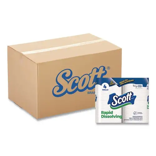 Scott 47617 1-Ply Septic Safe Rapid-Dissolving Toilet Paper - White (48/Carton)