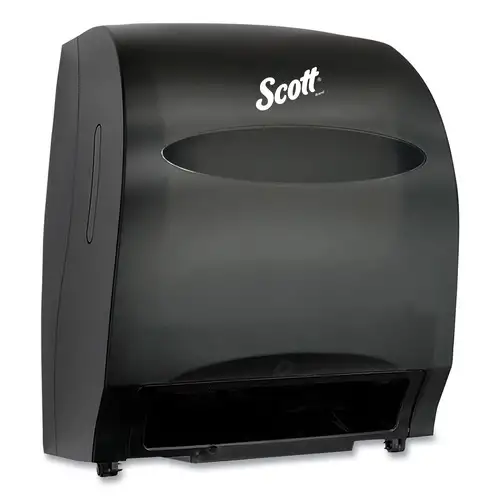 Scott 48860 Essential 12.7 in. x 9.57 in. x 15.76 in. Electronic Hard Roll Towel Dispenser - Black (1/Carton)