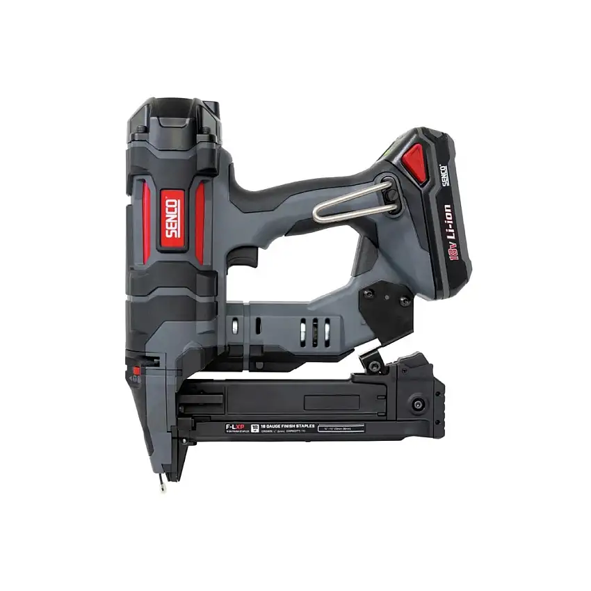 SENCO F-LXP 18V Lithium-Ion 1/4 in. Crown 1-1/2 in. Cordless Finish Stapler Kit (2 Ah) - 10Y0001N