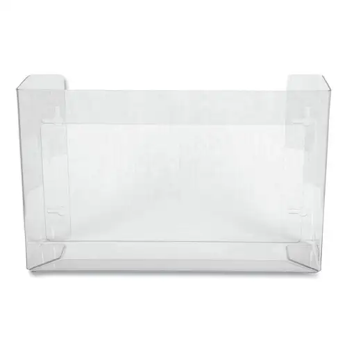 San Jamar 18 x 3.75 x 10 3 Box Steel White Enamel Disposable Glove Dispenser - Clear