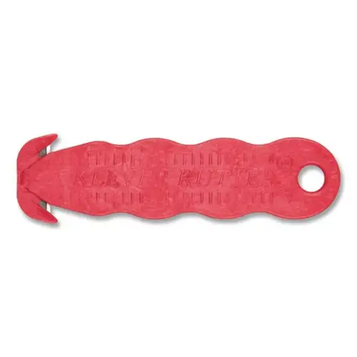 San Jamar Klever Kutter 1 in. Blade 4 in. Plastic Handle 3 Razor Blades Safety Cutter - Red (3/Pack)