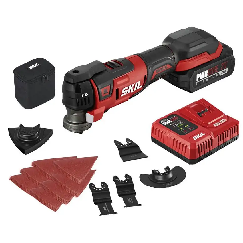 Skil 20V PWRCORE 20 Brushless Lithium-Ion Cordless Oscillating Multi-Tool Kit (2 Ah) - OS5937-10