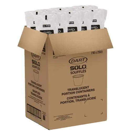SOLO P250N 2.5 oz Portion Containers - Translucent (2500/Carton)