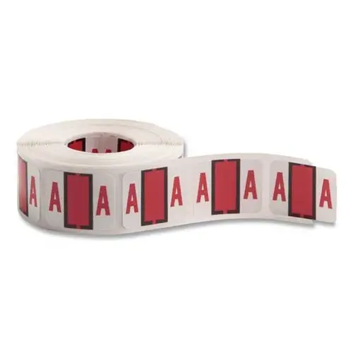 Smead 1 in. x 1.25 in. A Color-Coded End Tab Filing Labels - White (1-Roll)