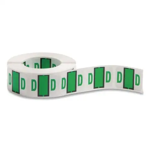 Smead 1 in. x 1.25 in. D Color-Coded End Tab Filing Labels - White (1-Roll)