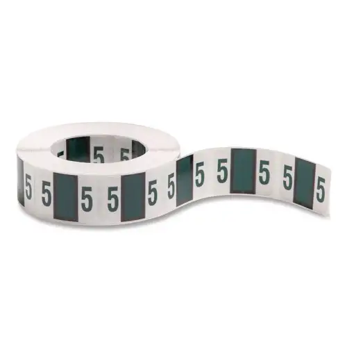 Smead 1 in. x 1.25 in. 5 Numerical End Tab File Folder Labels - White (1-Roll)