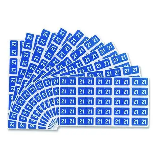 Smead 1 in. x 0.5 in. Year 2021 End Tab Folder Labels - Light Blue/White (250 Labels/Pack)