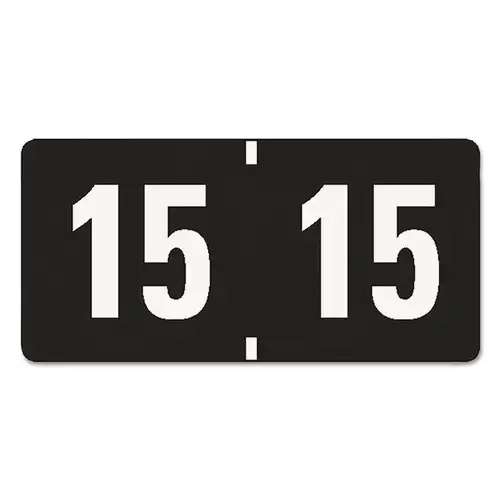 Smead 0.75 in. x 1.5 in. "20-in Yearly End Tab File Folder Labels - Black (500/Roll)
