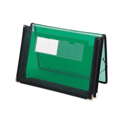 Smead 1 Section 2.25 in. Expansion Poly Wallet - Letter Size, Translucent Green