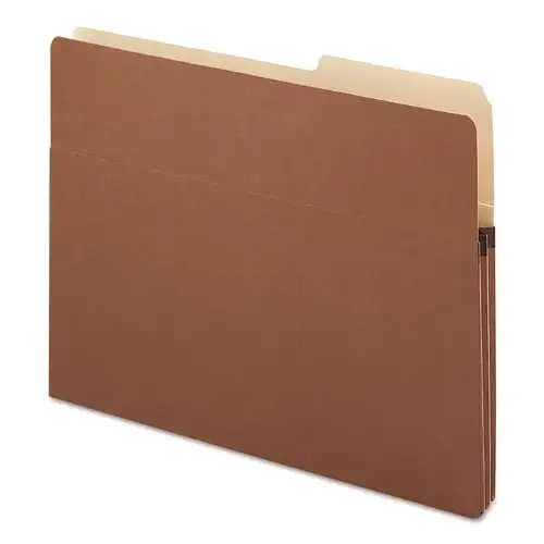 Smead 1.75 in. Expansion Letter Size Redrope Drop Front File Pockets with 2/5-Cut Guide Height Tabs (25/Box)