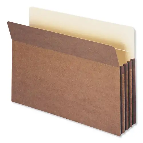 Smead 3.5 in. Expansion Redrope Drop Front File Pockets - Legal, Redrope (50/Box)
