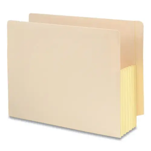 Smead 5-1/4 in. Expansion End Tab File Pockets with Tyvek - Letter, Manila (10/Box)
