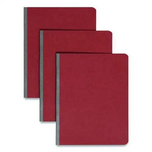 Smead 8.5 in. x 11 in. 3 in. Capacity Two-Piece Prong Fastener Pressboard Report Cover - Red
