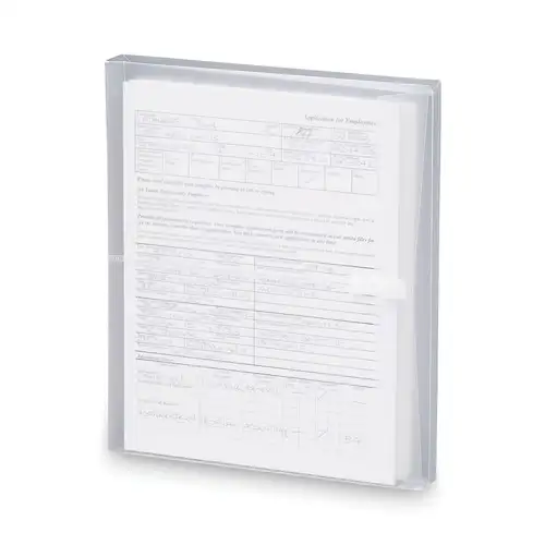 Smead 1-1/4 in. Expansion Jacket Poly Side-Load Envelopes - Letter, Clear (5/Pack)