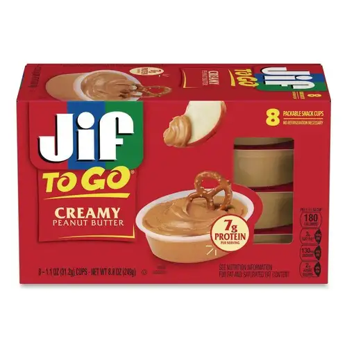 Jif 1.1 oz Creamy Peanut Butter Cups (8/Box)