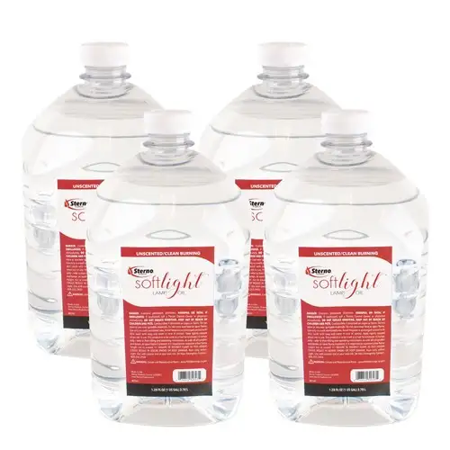 Sterno Soft Light 1 gallon Bottle Liquid Wax Lamp Oil - Clear (4/Carton)