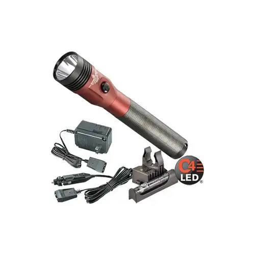 Streamlight Stinger LED Rechargeable Flashlight with PiggyBack Charger (Red)