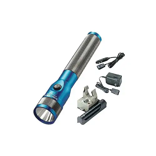 Streamlight Stinger LED Rechargeable Flashlight with PiggyBack Charger (Blue)