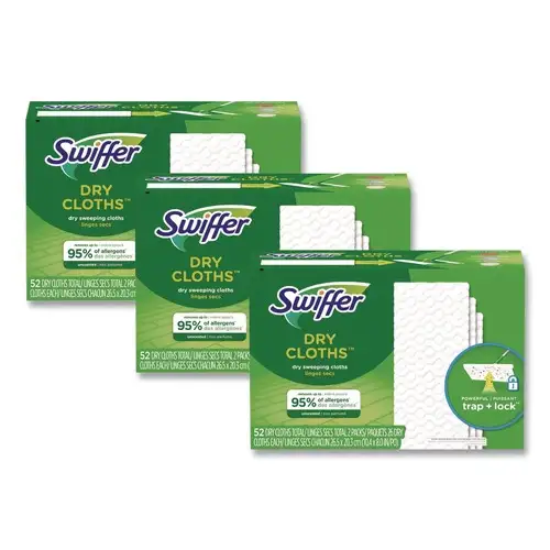 Swiffer 10.4 in. x 8 in. Dry Refill Cloths - White (156/Carton)
