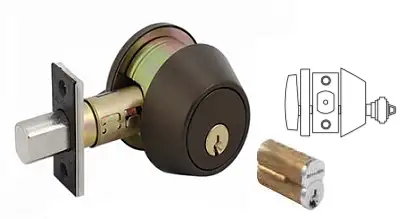 Cal-Royal ICULT360 Single Cylinder Deadbolt - Accepts SFIC Core