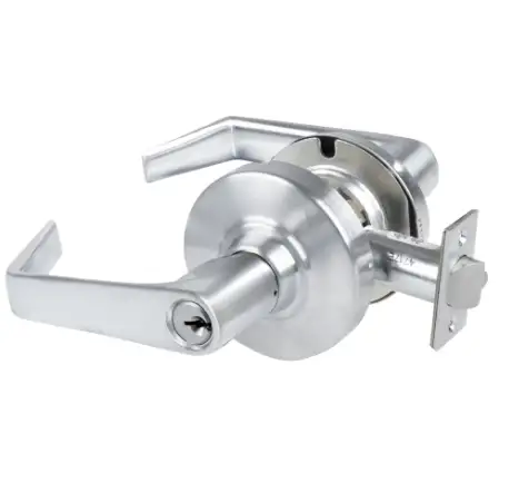 Schlage ALX70P6 SAT Grade 2 Classroom Cylindrical Lock with Field Selectable Vandlgard, Saturn Lever, Conventional Cylinder