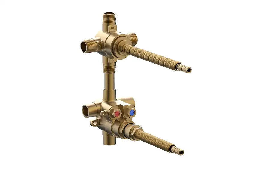 Phylrich 1/2" Mini Thermostatic Valve with 3 Way Diverter 1-117