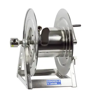 Coxreels 1175-6-100-SP Stainless Steel Hand Crank Hose Reel | 1175-SS Series | 1" Hose Diameter | 100' Hose Length | 3000 Max PSI | Less Hose