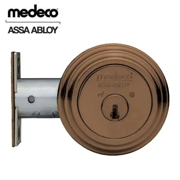 Medeco - 11TC603 - Maxum Commercial - M3 Biaxial - 6-Pin - Single Deadbolt - 2-3/8" - DL Keyway Pinned - 24 - Dark Bronze - Grade 1