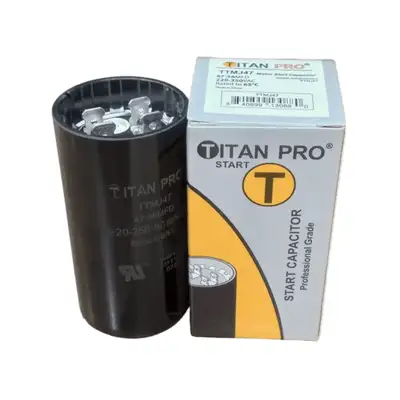 Titan Pro TTMJ47 Motor Start Capacitor 47-56 MFD UF / 220-250 VAC