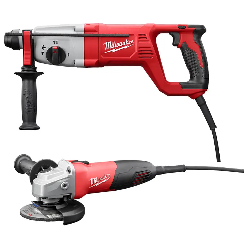 Milwaukee 5262-21A 1" SDS Plus Rotary Hammer/4-1/2" Small Angle Grinde